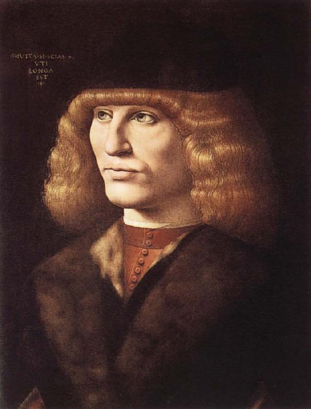 PREDIS, Ambrogio de Portrat of a young man Sweden oil painting art